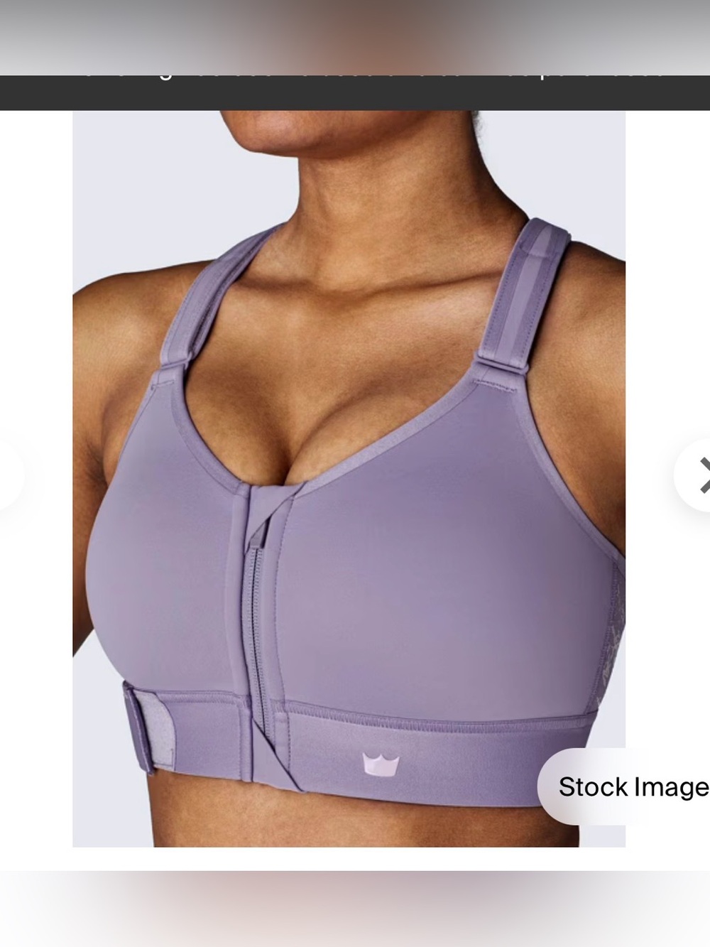 SheFit Y-Flex High Support Sports Bra in Purple , size Luxe